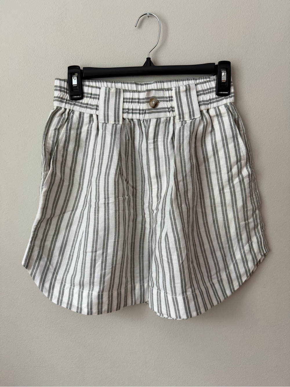 Madewell Linen-Blend Curved-Hem Shorts